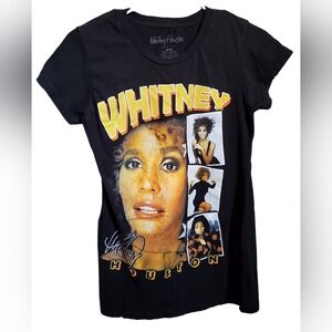 Whitney Houston Womens Graphic T-Shirt (Tapered Waist) SIZE MEDIUM 90's Vintage